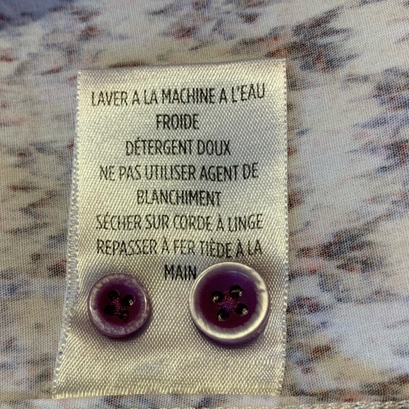 ROBERT GRAHAM 100% cotton size LG purple/white geometric print men’s shirt VGUC - Picture 8 of 12